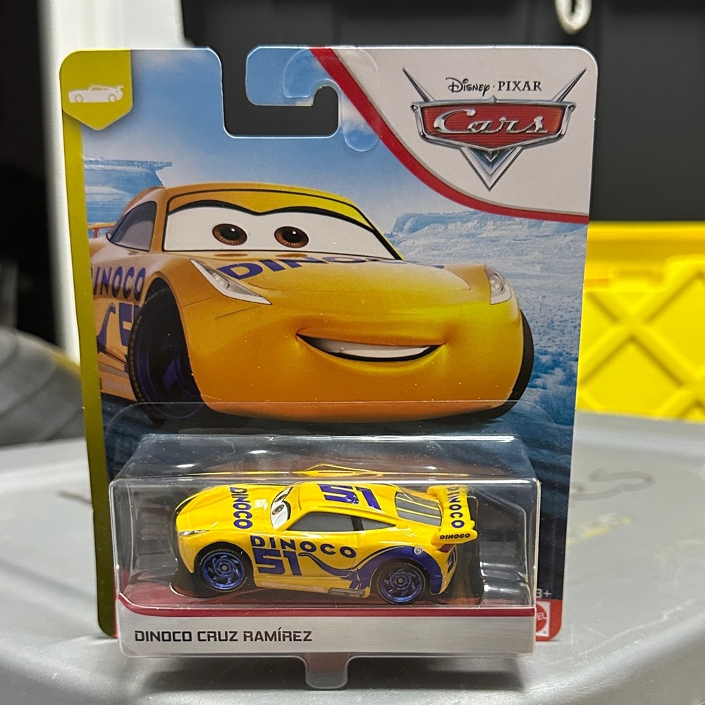 Mattel Dinoco Cruz Ramirez Toy Car - Yellow and Blue